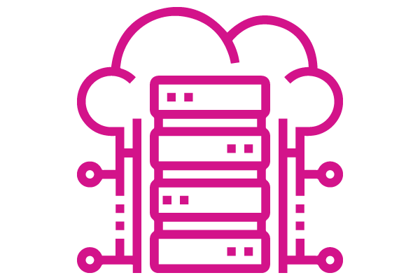 Illustration of cloud-based server
