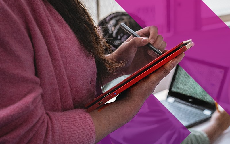 Zero Touch Enrollment Sideview of Google tablet