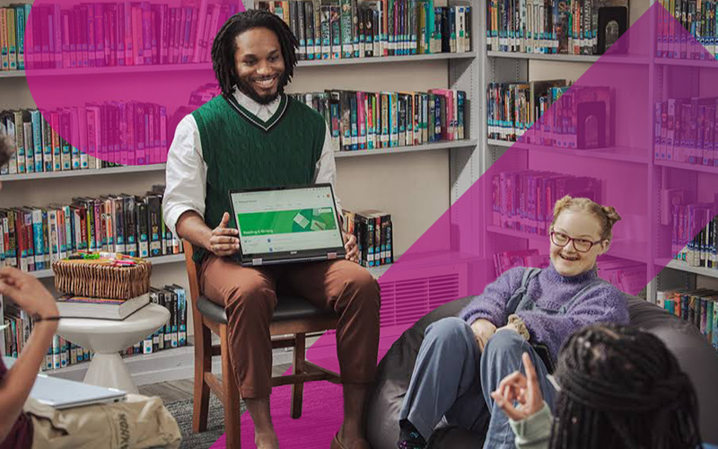 Insight provides and maximizes your success A college student studying and using his computer for online class