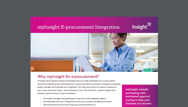myInsight E-procurement Integration datasheet cover