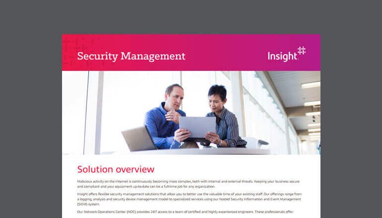 Security Management datasheet thumbnail