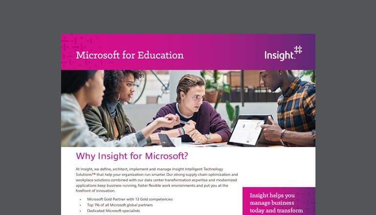 Microsoft for Education datasheet thumbnail