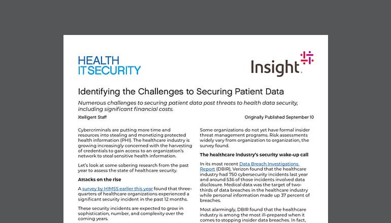 The Challenges to Securing Patient Data thumbnail