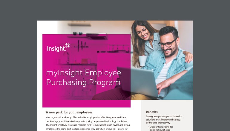 Cover for myInsight Employee Purchasing Program