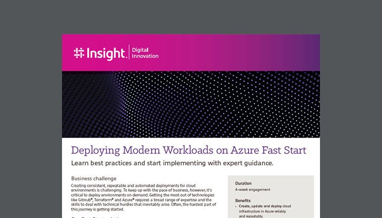Deploying Modern Workloads on Azure Fast Start Thumbnail of asset available to download below
