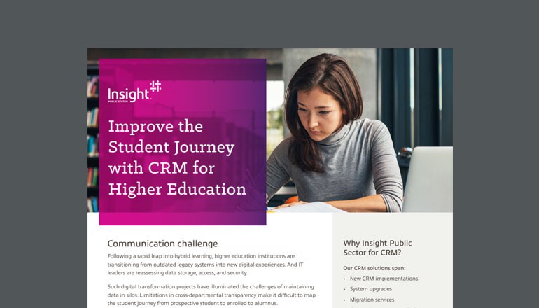 Improve the Student Journey With CRM for Higher Education Thumbnail of asset available to download below