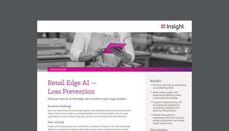 Thumbnail of asset available to download below. AI for retail; edge AI, retail loss prevention