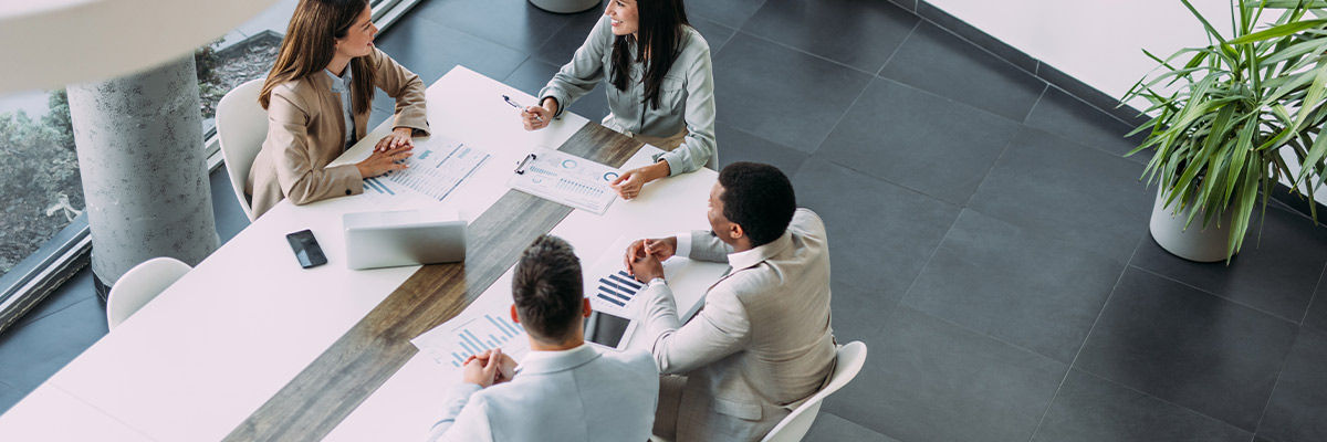 9 companies that boosted productivity with Google Workspace People meeting from above