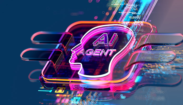 Ai agent visual that varies in color