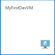 Tile display for the virtual machine on Azure Dashboard