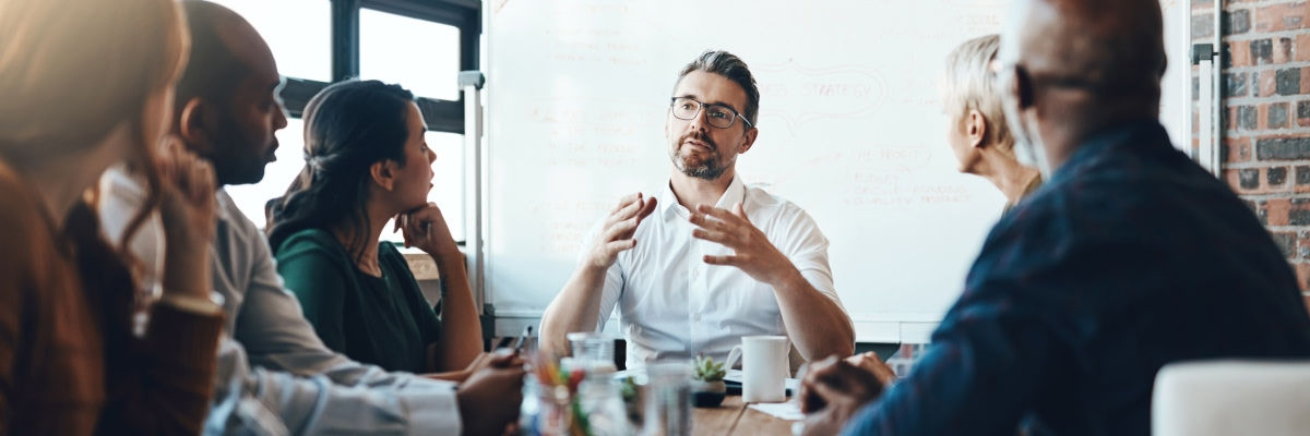 People talking in a meeting