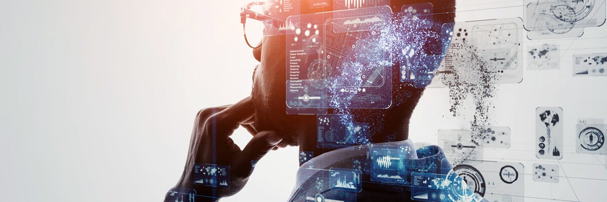 Concept of business professional ideation planning and discovery. Intelligent edge, modern edge