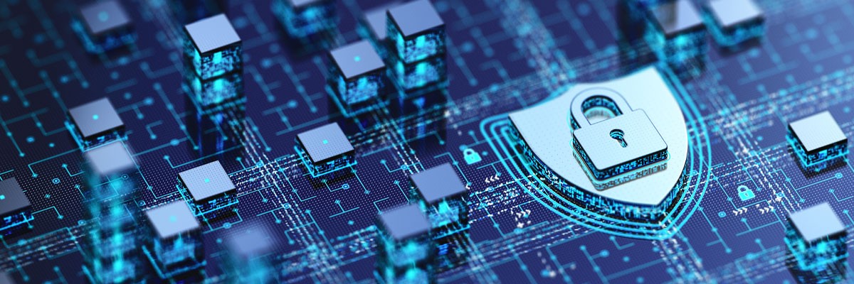 Prioritizing cybersecurity contributes to long-term business success and resilience. Abstract concept of security lock on computer motherboard