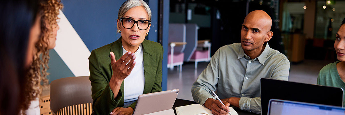 People talking in meeting
