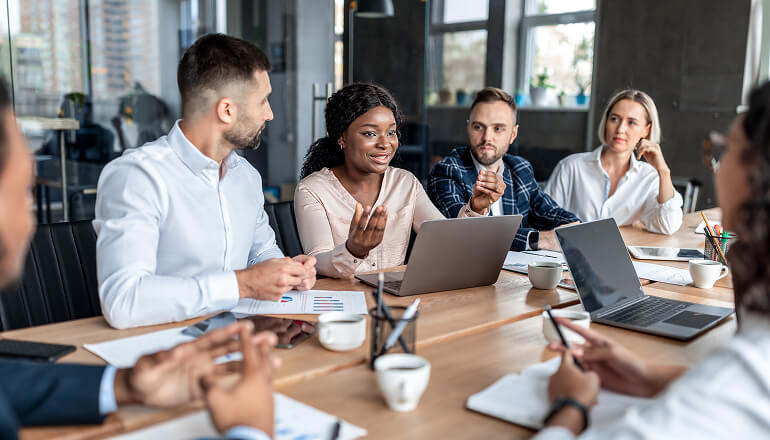 People in a meeting