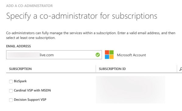 Adding a co-administrator in administration settings