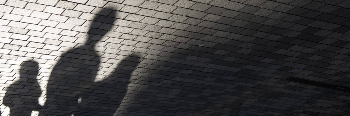 Shadows displayed against a wall
