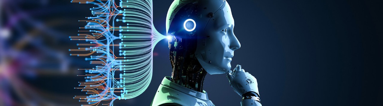 AI bot thinking through complex challenges