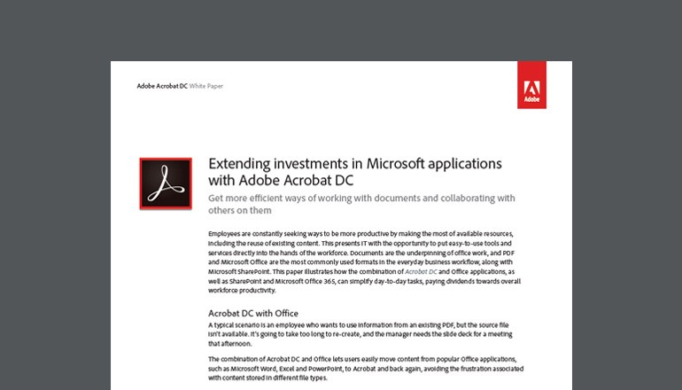 Adobe Acrobat DC for Microsoft Applications Whitepaper thumbnail