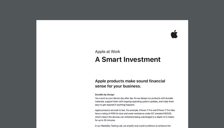 Apple at Work Smart Investment overview thumbnail