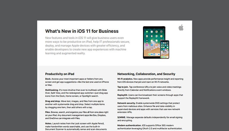 What’s New in iOS 11 for Business thumbnail