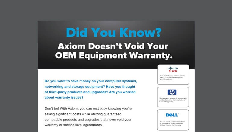 Axiom Doesn’t Void Your OEM Warranty thumbnail