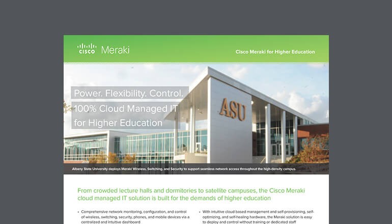 Solution Guide: Cisco Meraki for Higher Education thumbnail