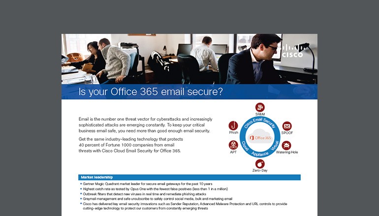 Is Your Office 365 Email Secure? datasheet cover