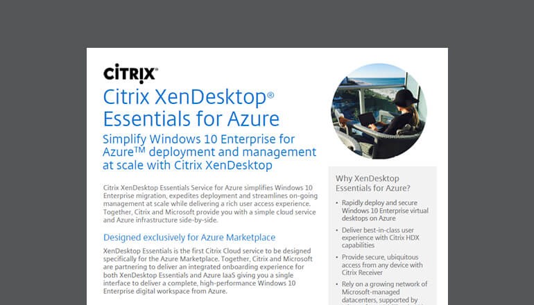 Citrix XenDesktop Essentials for Microsoft Azure thumbnail