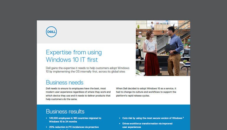 Thumbnail image displaying Dell case study that's available to download below