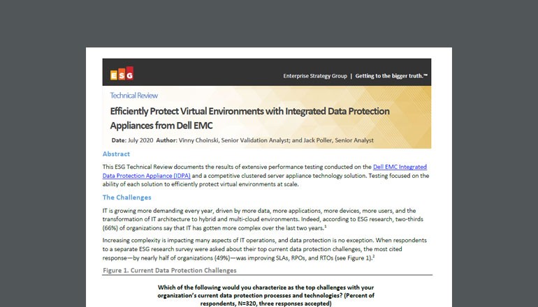 Cover of Efficiently Protect Virtual Environments with Dell EMC asset  available to download below