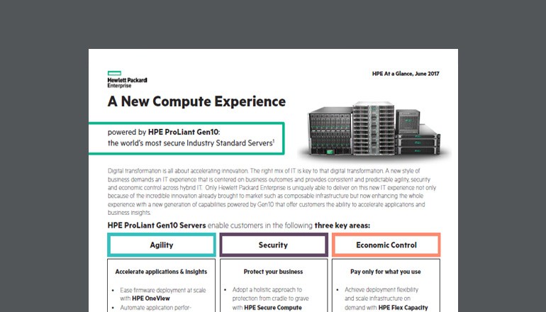 A New Compute Experience: Powered by HPE ProLiant Gen10 Thumbnail
