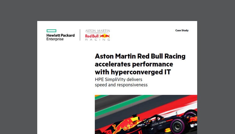 HPE SimpliVity for Red Bull Racing Case Study Thumbnail