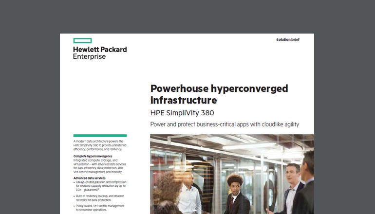 Powerhouse Hyperconverged Infrastructure: HPE SimpliVity 380 brief thumbnail
