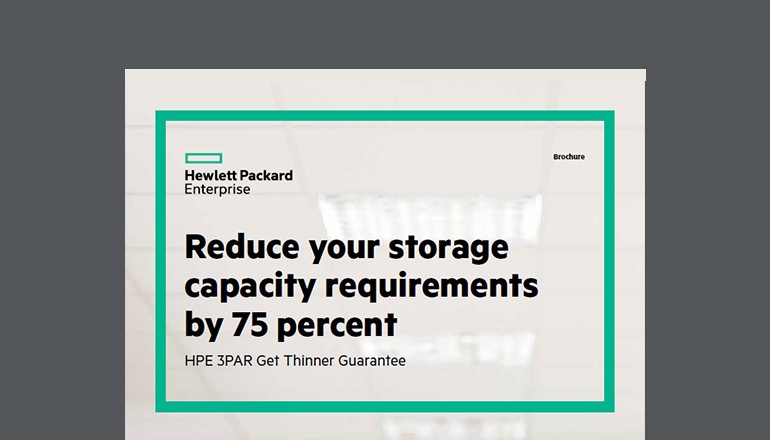 Reduce your storage capacity requirements by 75% Thumb