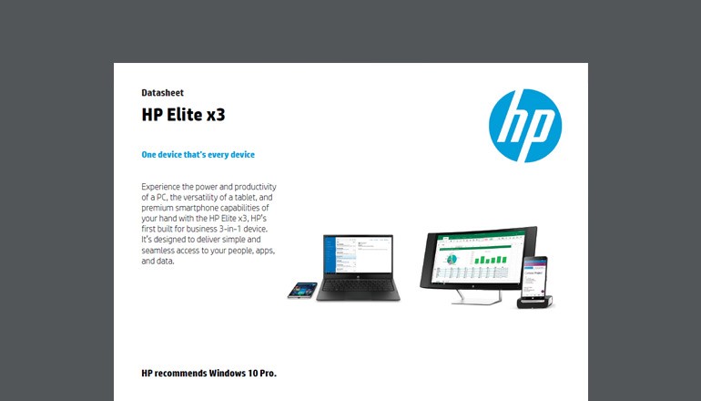 HP Elite x3 datasheet Thumbnail