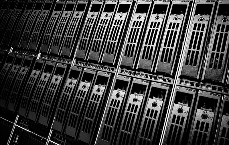 Server flash drives in rack mount