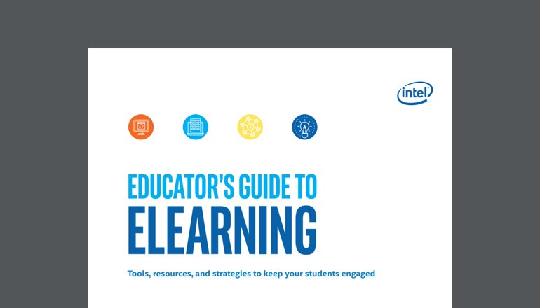 cover of Intel Educator's guide to elearning available to download below