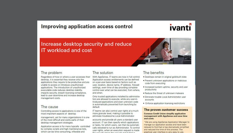 Improving Application Access Control cover