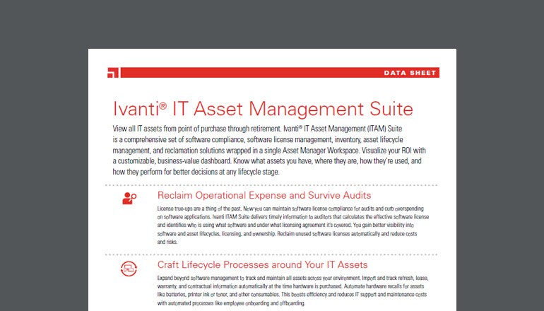 Ivanti IT Asset Management Suite datasheet thumbnail