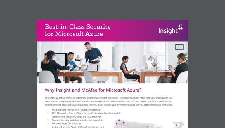 Cover image for McAfee Best in-class Security for Microsoft Azure available to download below