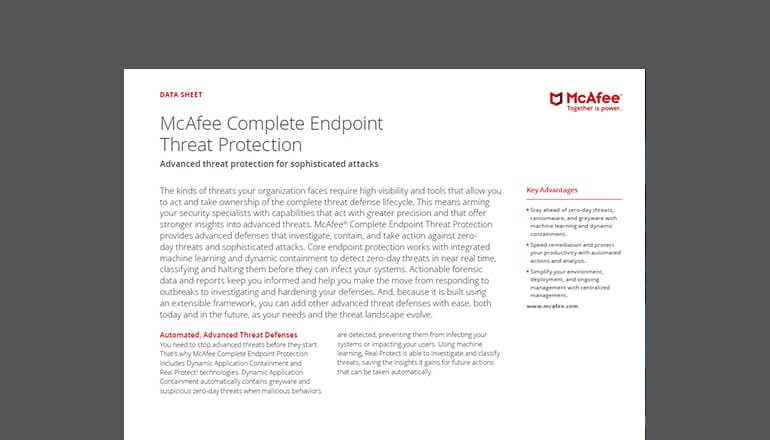 McAfee Complete Endpoint Threat Protection thumbnail