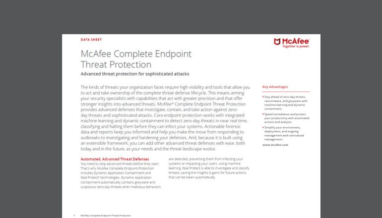McAfee Complete Endpoint Threat Protection whitepaper thumbnail