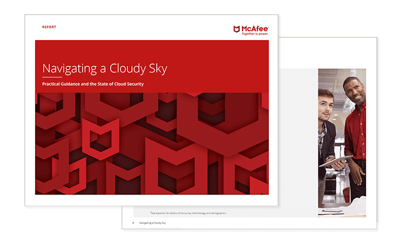 Cover of McAfee Navigating a Cloudy Sky ebook cover available to download