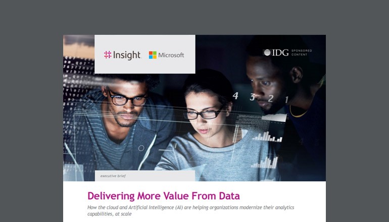 cover of Microsoft Delivering More Value from Data whitepaper available for download below