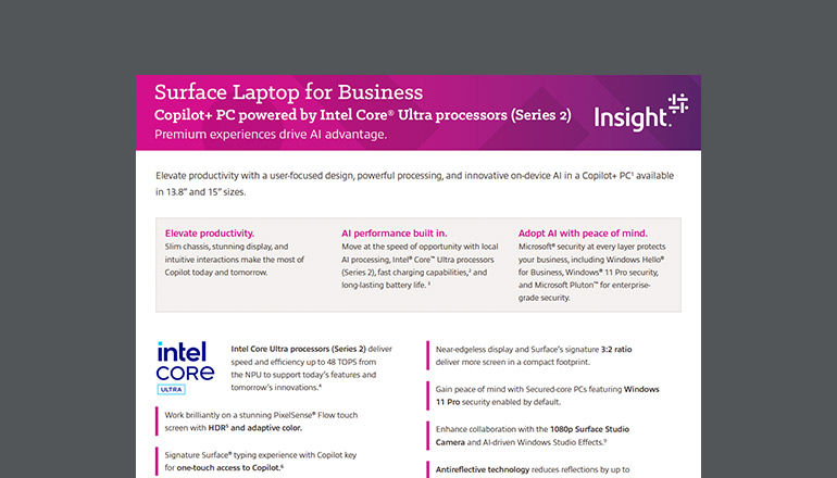 Surface Laptop 8 for Business: Specs Thumbnail of asset available to download below