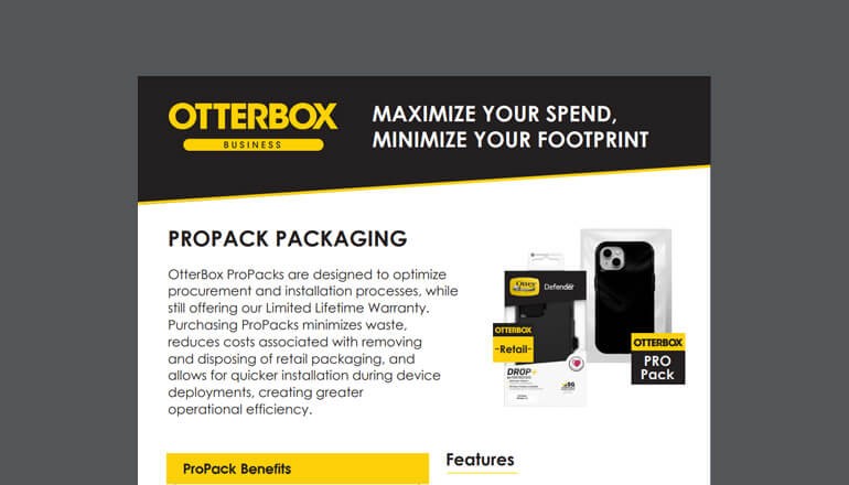 OtterBox ProPack Packaging Solutions Thumbnail of pdf available to download below