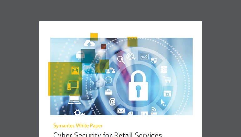 Cover of Symantec's Cyber Security for Retail Services whitepaper