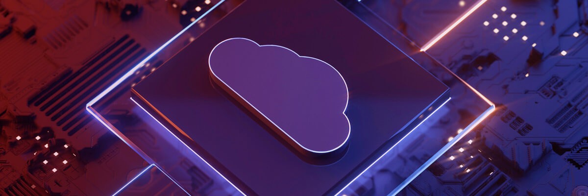 Cloud computing software concept