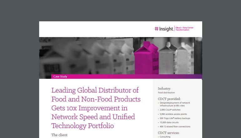 Global Food Distributor Improves Network Speed 10x cover